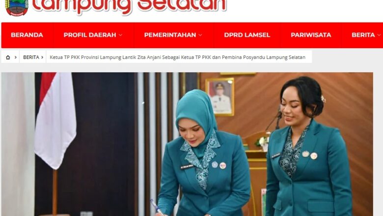 Keren Ketua TP PKK Provinsi Lampung Lantik Utusan khusus Presiden Zita Anjani Sebagai Ketua TP PKK Lampung Selatan