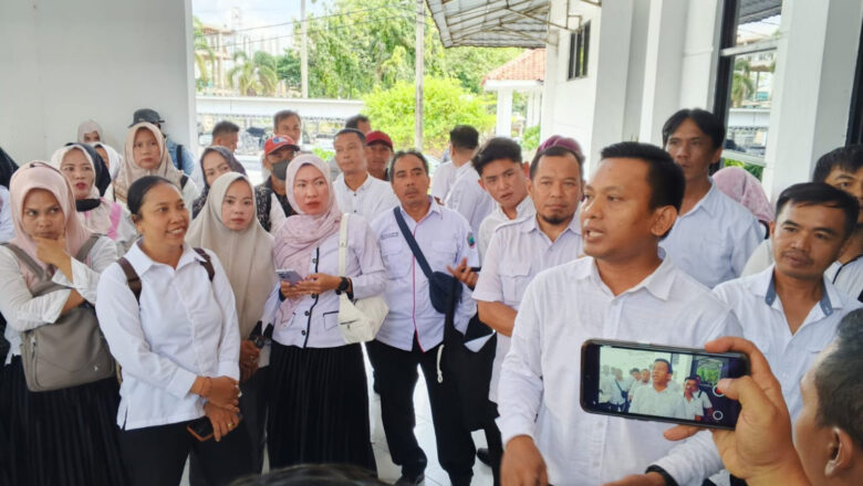 Ratusan Tenaga Honorer P3K Kategori II Datangi Kantor DPRD Lampung Selatan