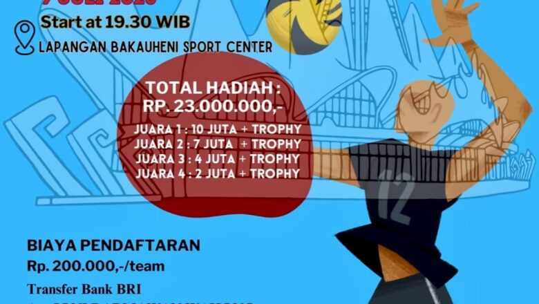 Open Turnamen Volly Ball Karang Taruna Cup 1 Bakauheni, Ini Jadwal Pertandingannya