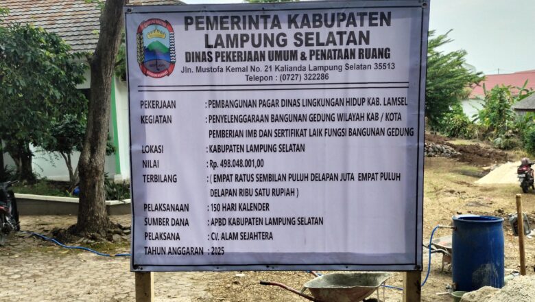 CV.Alam Sejahtera Diduga Gunakan Bahan Bekas dalam Pembanguan Pagar DLH