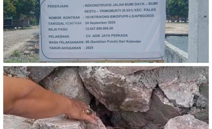 Lapor KPK Diduga Ada Korupsi Dalam Pembanguan Jalan Dengan Nilai Kontrak 12 M Di Lampung Selatan