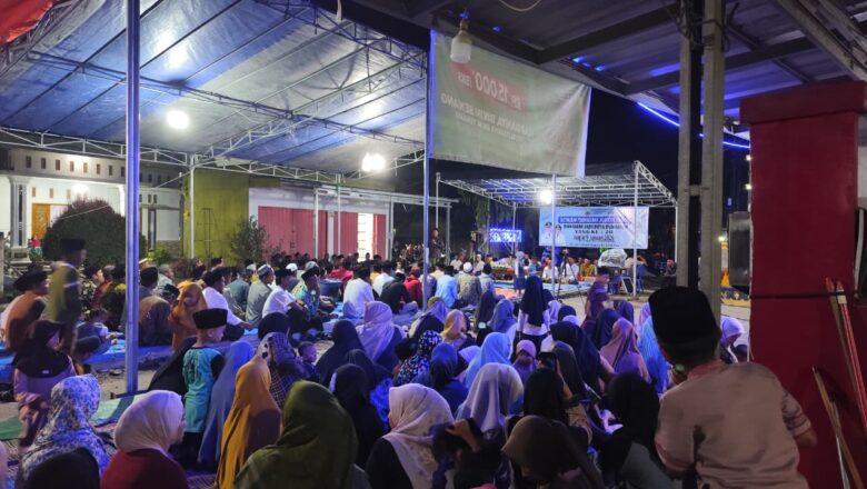 Desa Bumi Asih Buat Acara Tasyakuran di Jalan Rabat Beton Yang Baru di Bangun