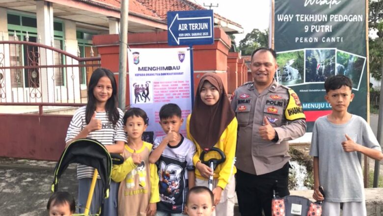 Stop Perang Sarung, Bhabinkamtibmas Turun ke Desa Canti Saat Ramadan