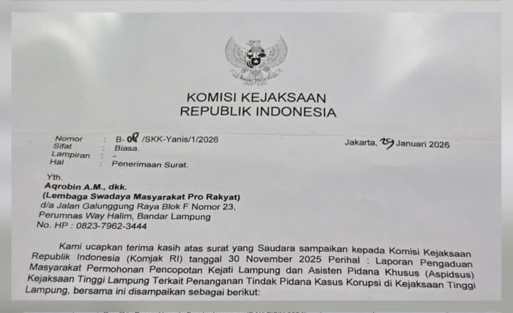 Integritas Kejati Lampung Dipertaruhkan, LSM PRO RAKYAT Tagih Ketegasan Kepala Kejati dan Aspidsus Baru Dalam Pemberantasan Korupsi