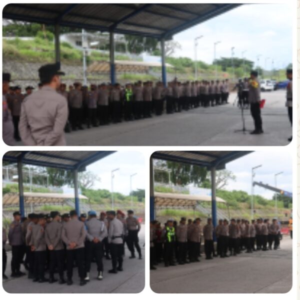 Polres Lampung Selatan Simulasikan Penanganan Lonjakan Kendaraan Mudik di Bakauheni