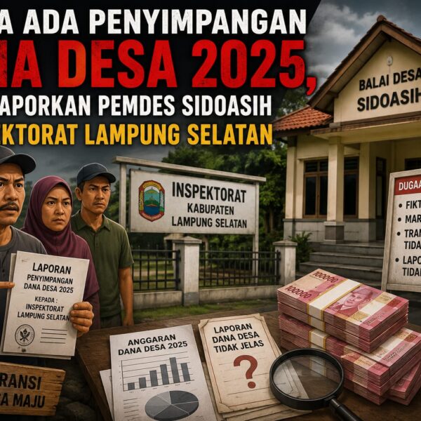 Diduga Ada Penyimpangan Dana Desa 2025, Warga Laporkan Pemdes Sidoasih ke Inspektorat Lampung Selatan