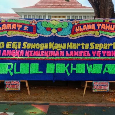 Dua Karangan Bunga Di HUT Ke 38 Bupati Lampung Selatan Jadi Sorotan