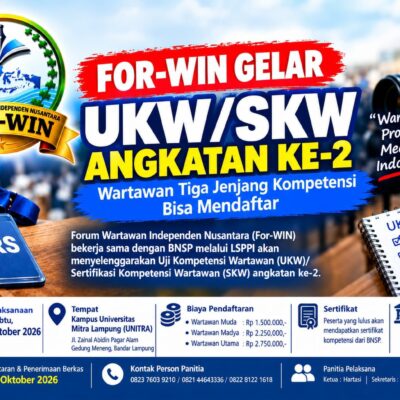 For-WIN Gelar UKW/SKW Angkatan ke-2 , Pendaftaran Dibuka Hingga 28 Oktober 2026