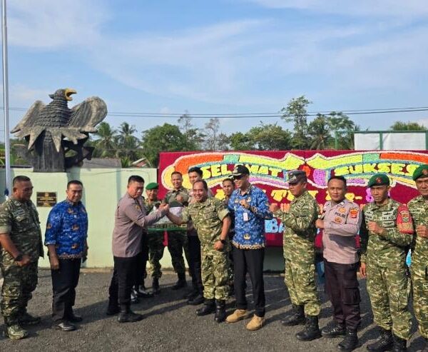 Kapolsek Tanjung bintang Geruduk Posramil Koramil Tanjung bintang,Berikan Ucapan Selamat Dihari Jadi TNI Ke 81