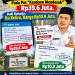 Data Realisasi DD Sidomakmur 2025 Pada Pos “Keadaan Mendesak” Rp39.6 Juta. Budi Raharjo: Itu Keliru, Hanya Rp10.9 Juta